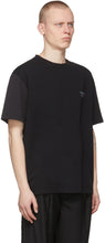 C2H4 Black 'My Own Private Planet' Paneled Print T-Shirt