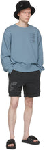 C2H4 Black 'My Own Private Planet' Patched Ruin Sweat Shorts