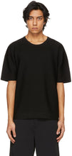 CFCL Black Garter Half Sleeve T-Shirt - T-shirt à semi-manches à moitié jarretière CFCL - CFCL 검은 가터 반 슬리브 티셔츠
