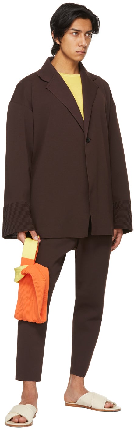 CFCL Brown Milan Rib Tapered Trousers