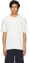 CFCL White Garter Half Sleeve T-Shirt - T-shirt à deux manches de jarretière CFCL - CFCL 화이트 가터 하프 슬리브 티셔츠