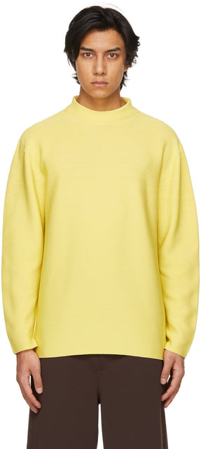 CFCL Yellow Garter Long Sleeve T-Shirt - T-shirt à manches longues jaune CFCL - CFCL 노란 가터 긴 소매 티셔츠
