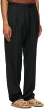 CMMN SWDN Black Wool Jez Pleated Trousers
