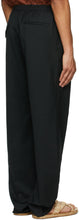 CMMN SWDN Black Wool Jez Pleated Trousers