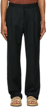 CMMN SWDN Black Wool Jez Pleated Trousers - Pantalon plissé de laine noire de laine noire CMMN SWDN - CMMN SWDN 검은 양모 jez pleated 바지