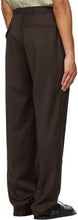CMMN SWDN SSENSE Exclusive Brown Wool Jez Pleated Trousers