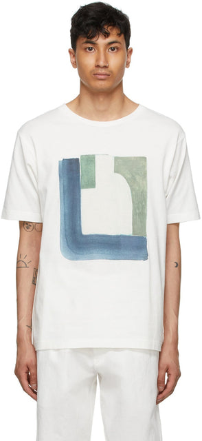 COMMAS White Piscine T-Shirt - T-shirt de piscine blanche de la Comma - 쉼표 화이트 Piscine 티셔츠