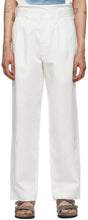COMMAS White Tailored Trousers - Pantalon taillé blanc de virgule - 쉼표 화이트 맞춤형 바지