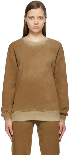 COTTON CITIZEN Brown Oversized Brooklyn Sweatshirt - Sweat-shirt de Brooklyn surdimensionné de citoyen coton - 코튼 시민 브라운 대형 브루클린 스웨터