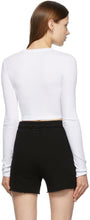 COTTON CITIZEN White Crop Verona Long Sleeve T-Shirt