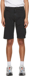 C.P. Company Black Bermuda Cargo Shorts - C.p. Société Bermuda Black Bergo Shorts - ...의 회사 블랙 버뮤다화물 반바지