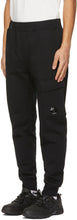 C.P. Company Black Diagonal Raised Lounge Pants