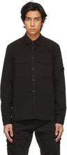 C.P. Company Black Gabardine Garment-Dyed Shirt - C.p. Société Chemise teinte de vêtement gabardine noir - ...의 회사 블랙 Gabardine 의류 염색 셔츠