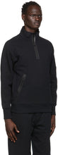 C.P. Company Black Garment-Dyed Quarter Zip Sweatshirt