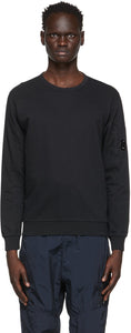 C.P. Company Black Garment-Dyed Sweatshirt - C.p. Sweat-shirt teint de vêtements noir - ...의 회사 검은 의류 염색 된 스웨터