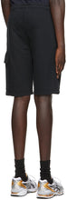 C.P. Company Black Light Jersey Garment Dyed Cargo Shorts