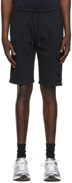 C.P. Company Black Light Jersey Garment Dyed Cargo Shorts - C.p. Société Black Light Jersey Court de cargaison teint - ...의 회사 검은 가벼운 저지 의류 염색화물 반바지