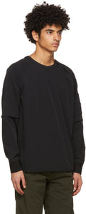 C.P. Company Black Nylon Stretch Double Sweatshirt