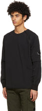 C.P. Company Black Nylon Stretch Double Sweatshirt