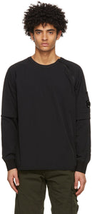 C.P. Company Black Nylon Stretch Double Sweatshirt - C.p. Sweat-shirt double stretch de la société nylon noir - ...의 회사 검은 나일론 스트레치 더블 스웨터