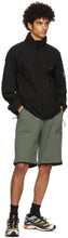 C.P. Company Green Fleece Diagonal Raised Shorts