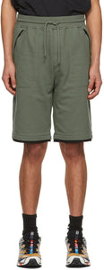 C.P. Company Green Fleece Diagonal Raised Shorts - C.p. Compagnon Vert Fleece Diagonal Short surélevé - ...의 회사 녹색 양털 대각선이 짧은 짧은 제기