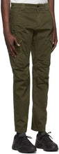 C.P. Company Green Stretch Sateen Garment-Dyed Utility Cargo Pants