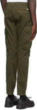 C.P. Company Green Stretch Sateen Garment-Dyed Utility Cargo Pants