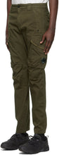 C.P. Company Green Stretch Sateen Garment-Dyed Utility Cargo Pants