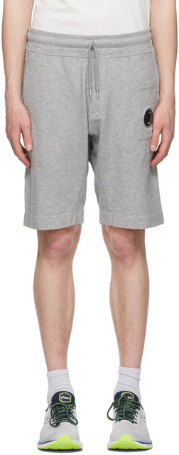 C.P. Company Grey Garment-Dyed Shorts - C.p. Société grise shorts teints de vêtement - ...의 회사 회색 의류 염색 반바지