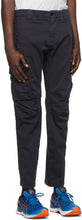 C.P. Company Navy Stretch Sateen Garment-Dyed Utility Cargo Pants