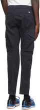 C.P. Company Navy Stretch Sateen Garment-Dyed Utility Cargo Pants