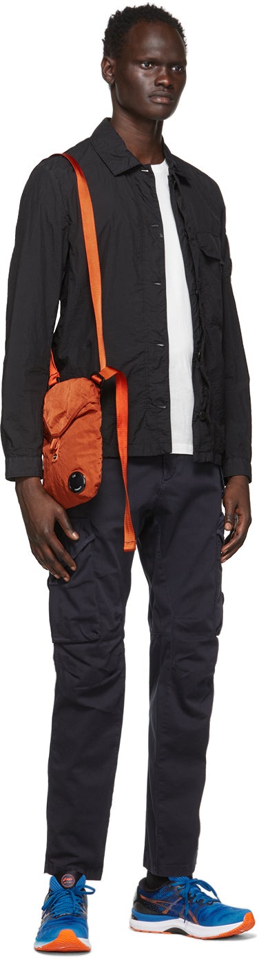 C.P. Company Navy Stretch Sateen Garment-Dyed Utility Cargo Pants