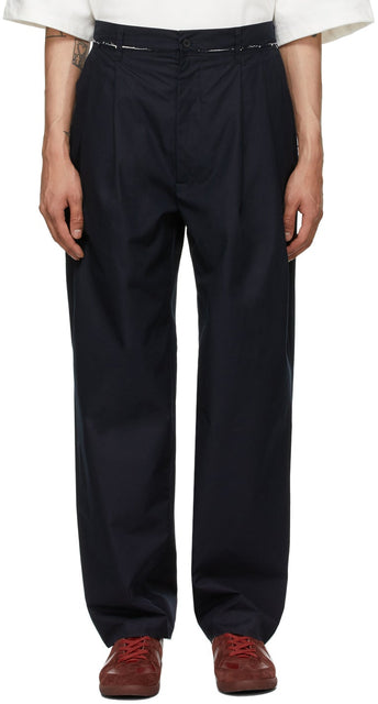 Camiel Fortgens SSENSE Exclusive Navy Suit Trousers - Pantalon EXCLUSIVE NAVY EXCLUSESE CAMIEL FORGENS SSENSE - Camiel Fortgens Ssense 독점 해군 정장 바지
