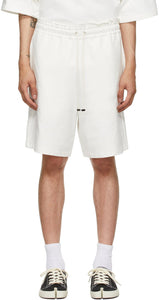 Camiel Fortgens White Jersey Knee Shorts - Camiel Forgens Blanc Jersey Blanc Shorts - Camiel Fortgens 화이트 저지 무릎 반바지