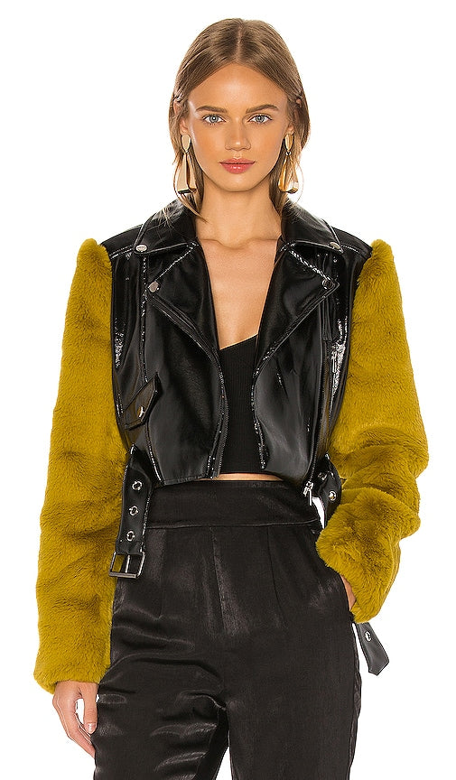 Camila Coelho Florencia Moto Jacket in Black Camila Coelho Florencia Moto Veste en noir Camila Coelho Florencia Moto夹克黑色