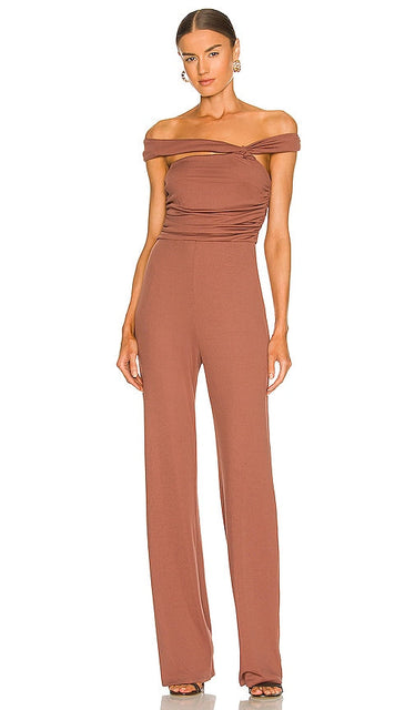 Camila Coelho Teaghan Jumpsuit in Taupe Camila Coelho Teaghan Jumpsuit à Taupe 灰褐色的Camila Coelho Teaghan连身裤