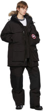 Canada Goose Black Down Tundra Bib Overalls