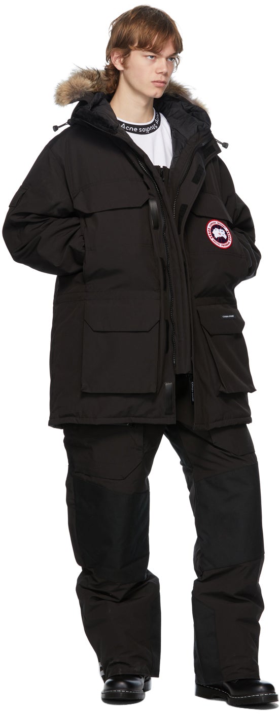 Canada Goose Black Down Tundra Bib Overalls