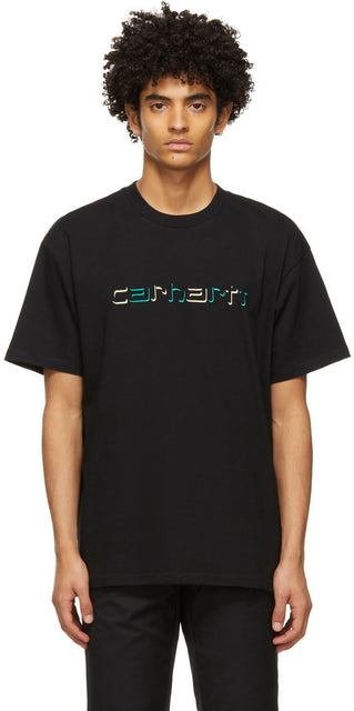 Carhartt Work In Progress Black Shadow Script T-Shirt - Carhart Travail en cours T-shirt Script Shadow Black Shadow - Carhartt 작업 진행중인 검은 그림자 스크립트 티셔츠