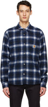 Carhartt Work In Progress Blue Check Lashley Shirt - Carhartt travaille en cours Blue Check Lashley Shirt - Carhartt 진행중인 블루 체크 Lashley Shirt.