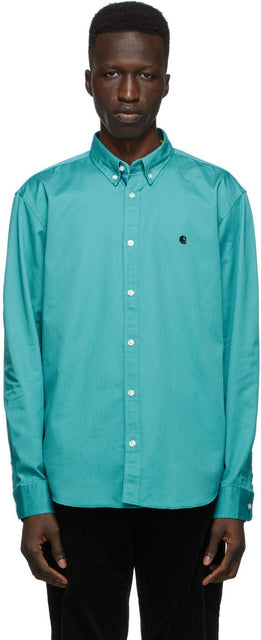 Carhartt Work In Progress Blue Madison Shirt - Carhartt travaille en cours Blue Madison Shirt - Carhartt 진행중인 블루 매디슨 셔츠