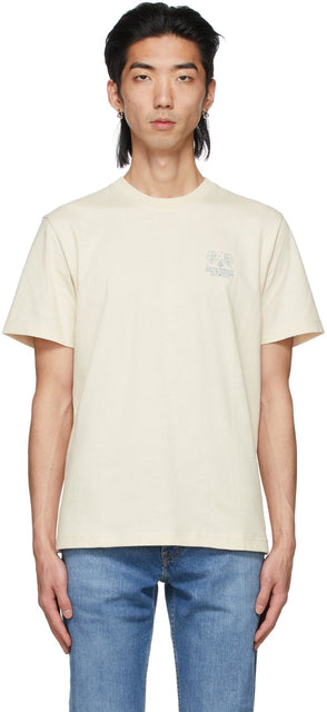 Carne Bollente Beige Eroscope Gemini T-Shirt - T-shirt Gemini Eroscope Bolle Beige Carne Bollente - Carne Bollente 베이지 색 조사 Gemini 티셔츠