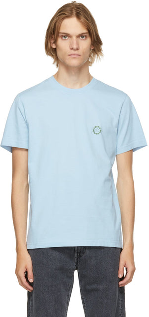 Carne Bollente Blue Organic Cotton 'Have A Fruit' T-Shirt - Coton biologique bleu de Carne Bollente 'Passez un t-shirt de fruits - Carne Bollente Blue Organic Cotton '과일'티셔츠가 있습니다.