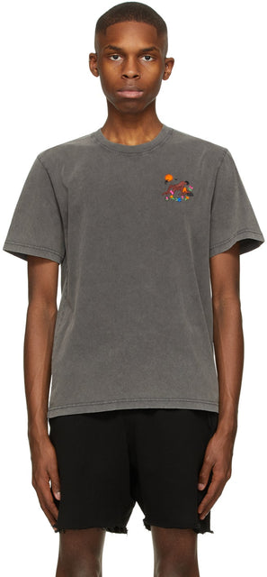 Carne Bollente Grey Beg Of Roses T-Shirt - Carne Bollente Grey Beg of Roses T-shirt - Carne Bollente 그레이 장미 티셔츠의 회색 구걸