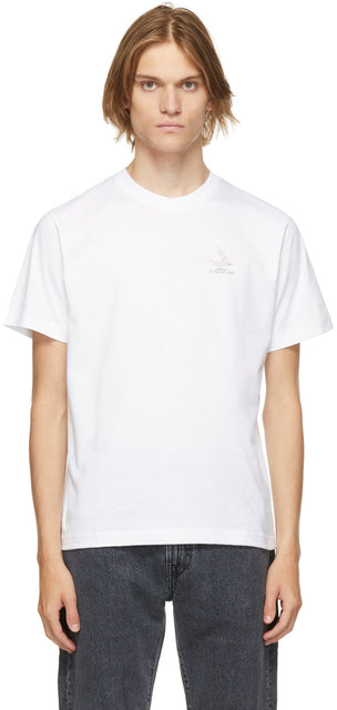 Carne Bollente White Organic Cotton 'Squirt Bay' T-Shirt - T-shirt de coton biologique biologique de Carne Bollente 'Squirt Bay' - Carne Bollente 화이트 유기농면 '스쿼트 베이'티셔츠