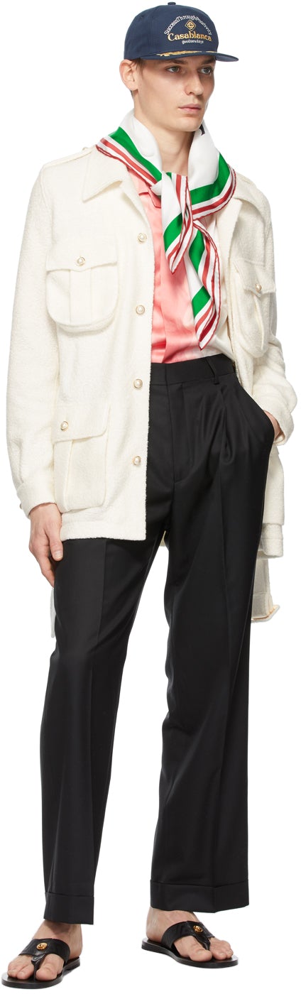 Casablanca Black Pleated Rio Trousers