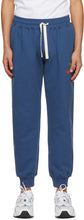 Casablanca Navy Embroidered 'Casaway' Lounge Pants - Pantalon de salon Casablanca Navy brodé 'Casaway' - Casablanca 해군 수 놓은 'Casway'라운지 바지