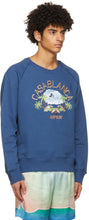 Casablanca Navy Embroidered 'Surf Club' Sweatshirt