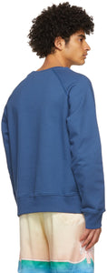 Casablanca Navy Embroidered 'Surf Club' Sweatshirt